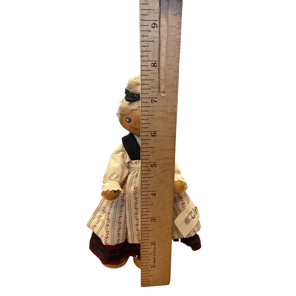 Vroni Wooden Folk Doll Vintage‎ Small Multicolor Traditional Costume